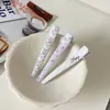 Pinza de Pato Floral Fresca Estilo Sal, Pasador Dulce para Niñas, Pinza para el Cabello Estilo Ins, Pinza para Flequillo, Accesorio para el Cabello Morado Taro