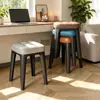Bancos Empilháveis para Mesa de Jantar para Uso Doméstico, Bancos Quadrados para Sala de Jantar e Sala de Estar, Bancos de Lazer com Assento Macio, Bancos Simples para Maquiagem, Cadeiras de Jantar