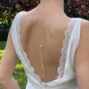 Colar de Pérolas Popular Transfronteiriço Estilo Europeu e Americano Corrente Traseira em Y com Franjas Sexy Acessórios de Corrente Corporal Exagerada da Moda