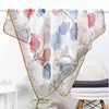 Novo Estilo Verão Fino Lenço Quadrado 70cm Lenço de Seda Pequeno Moda Coreana Lenço de Pescoço Pequeno Decoração de Roupa Lenço de Pescoço com Proteção Solar