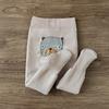 Leggings de invierno para bebé, con forro polar grueso y cálido, pantimedias para niños, dibujos animados, cintura grande para trasero, pantalones de una pieza