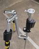 Soporte de doble horquilla para barra de centrado de prisma Suzhou Jiahua Topcon Huasheng, estante de accesorios de medición para barra de prisma de mapeo