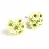Accesorios para tocado de corona, tela de terciopelo estilo europeo con margaritas pequeñas artificiales, ramo de flores de seda, caja de dulces con alambre, flores artificiales