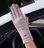 Guantes de Protección Solar para Mujer para Ciclismo y Conducción Guantes de Protección Solar Transpirables Lindos de Algodón para Mujer Guantes Nuevos de Dos Dedos para Primavera y Verano
