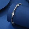 Pulsera de Trébol de Cuatro Hojas de Zirconia Super Flash Directo de Fábrica para Mujer Estilo Japonés y Coreano Lujo Ligero Versátil Simple Pulsera de Trébol de Cuatro Hojas de Moda