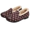 Sapatos forrados de lã femininos outono e inverno moda all-match quente slip-on sapatos baixos macios sapatos femininos casuais sapatos Mao Mao