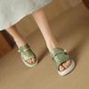 Sandalias de punta abierta de estilo chino para mujer, sandalias de plataforma ligeras y cómodas de cuero suave de seda de verano 2024