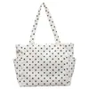 Bolso Tote de Lunares Transfronterizo Moda Femenina Casual para el Trabajo Bolso de Hombro Único Versátil Diario Gran Capacidad Simple