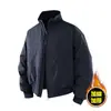Chaqueta de vuelo marrón con cuello alto para hombre, silueta de otoño e invierno, chaqueta corta de algodón, chaqueta de algodón americana Cleanfit, moderna