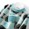 Nuevo suéter de cachemira pura para hombre con cuello redondo, bloques de color, engrosado, cómodo, elegante, tejido base de lana para negocios casual