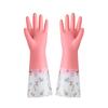 Guantes para tareas domésticas con boca extendida para lavar platos y ropa, para limpieza de cocina y cocina, para mujer, de goma, impermeables, para trabajo doméstico, duraderos