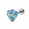 Novos brincos de flor com zircônia microincrustada da Xiaohongshu para mulheres, frescos, estilosos, delicados e adequados para furo na orelha