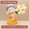 Ramo de tulipanes, decoración de mesa de resina, regalo para el Día del Maestro, arreglo floral para vinoteca, maceta de suculentas para mamá