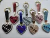 Colgante de Bolsillo con Forma de Corazón Brillante y Huella de Patita de Diamante, Llavero de Diamante Multicolor