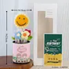 Presente para o Dia do Professor: Porta-canetas em formato de Buquê de Girassol Tricotado Produto Acabado Decoração de Mesa para Professores do Ensino Fundamental e Jardim de Infância