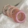 Goma de Pelo Elástica de Alambre de Teléfono sin Costuras con Forma de Estrella de Colores para Coleta Alta, Cuerda para el Cabello Antideslizante, Banda Elástica para el Cabello para Mujeres, Alta Elasticidad y Goma de Pelo Duradera