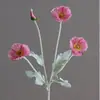 4 cabeça flor de papoula reunindo flor decoração de casamento decoração de casa decoração simulação flor de seda atacado