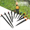 Emissor de Gotejamento Fechável Ajustável de 8 Furos Irrigação por Gotejamento para Árvores Frutíferas Borbulhador de Círculo Completo 360 Graus Estaca de Solo Microaspersor Aspersor para Jardinagem em Varanda