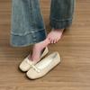 Bombas de arco retrô francesas para mulheres 2024 novos sapatos baixos mary jane