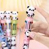 Bolígrafo de Panda de Dibujos Animados de Diez Colores Bolígrafo de Mano Multicolor Creativo para Estudiantes Papelería Pequeño Regalo Lindo Presionar Bolígrafo de 10 Colores