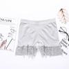 Estilo japonês New Twist Calças de Segurança Base Anti-Glow High Stretch Calcinha Sem Costura Boxers Femininos de Cintura Média com Acabamento em Renda