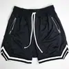 Pantalones cortos de running y baloncesto para hombre, pantalones cortos deportivos de malla fina, holgados, transpirables, elegantes, casuales, pantalones cortos de fitness para hombre