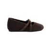 Zapatos de tacón bajo de flor de camelia para mujeres petite, Zapatos Mary Jane planos que aumentan la altura, Zapatos peludos para mujer, Lazo simple, Ligeros para otoño e invierno