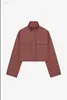 Estilo europeo y americano transfronterizo, popular en INS, chaqueta corta de moda para mujer con cuello alto y bolsillo de solapa en el pecho
