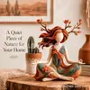 Enfeites de mesa para casa, artesanato em resina de figura de menina para exportação, decoração de deusa, novos itens decorativos, enfeites de yoga