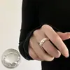 Anillo Ancho Mate Estilo Minimalista Fresco para Mujer, Diseño de Moda, Anillo Abierto Exquisito y Versátil, Anillo para Dedo Índice