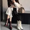 Botines de moda de otoño, Botines Chelsea franceses, Punta fina, 2026 moda de tacón alto, tacón grueso de moda, nuevo estilo adelgazante y elegante