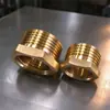 Adaptador Totalmente de Cobre de 6 Pontos para 4 Pontos, 4 Pontos para 2 Pontos, Adaptador de Conversão com Rosca Interna e Externa, Adaptador Redutor