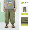 Dudu Family Roupa Infantil Calça de Trabalho para Meninos 26 Novidades de Primavera Calças Infantis Roupa de Primavera Calças Casuais para Meninas Estilosas para Exterior