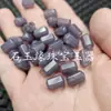 Cuentas sueltas de jadeíta hexagonal color púrpura ahumado, cuentas de barril facetadas de jade de cuarcita, cuentas para accesorios de joyería de columna recta y tubo
