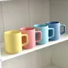 Caneca Empilhável Cerâmica Cor Pura com Manga Personalizada para Logo Pequena para Água Café Leite Presente Fábrica Liling