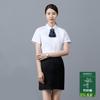 Camisa de Fibra de Bambú para Mujer, Elástica, Cómoda, Camisa Resistente a las Arrugas para Hombre, Atuendo Profesional Ajustado para Negocios, Camisa Blanca para Entrevista con Tacto de Terciopelo