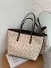 Nova bolsa de compras city33 da Coco C com fecho magnético, bolsa tote de grande capacidade, bolsa de mão estampada para o dia a dia, bolsa de ombro para mulheres
