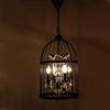 Loft industrial lámpara de araña antigua de jaula de pájaros de cristal estilo country americano creativo retro bar de vinos restaurante tienda de ropa lámparas