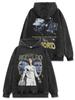 Camiseta de Manga Corta Estampada de Ronaldo Ronaldo Retro Americano Transfronterizo Vintage Holgada Pesada de Cuello Redondo Sudadera con Capucha
