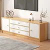 Mueble de TV para Sala de Estar Hogareño Estilo Nuevo Gabinete de Almacenamiento con Cajones de Piso para Sala de Apartamento Pequeño Gabinete de Almacenamiento Estilo Retro
