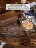 Saco de embalagem de pão transparente, saco vazio com texto em inglês, para produtos assados, torradas, lanches, biscoitos, saco autoclavável, mochi, croissant
