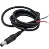 Cable de conexión de alimentación CC conector macho único de 5,5*2,1 mm cable adaptador de alimentación 20 AWG para amplificador, equipos de audio y monitoreo