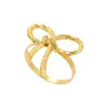 Anel de Guardanapo Dourado em Liga de Ouro Estilo Europeu Simples e Elegante Fivela para Guardanapo Decoração de Mesa para Hotel Venda por Atacado