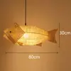 Lámpara Colgante Tejida de Bambú Salón de Té Zen Chino Restaurante Casa de Huéspedes Linterna Japonesa Restaurante Arte Creativo Retro Pantalla de Bambú