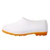 Zapatos de agua blancos de corte bajo y puntera poco profunda para hombre, adecuados para primavera y otoño, botas de lluvia, zapatos antideslizantes para cocina, zapatos de goma impermeables, zapatos de trabajo, zapatos de goma