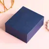 Elegante caja de joyería de color sólido con tapa abatible, caja rectangular para empaque de collares y anillos, caja de almacenamiento doméstica a prueba de polvo, caja de regalo