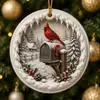 Novo produto transfronteiriço Ornamento de Cardeal Decoração de Cardeal de Natal Enfeite de Árvore de Natal P