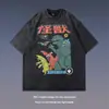 Camiseta Retro Americana de Manga Corta para Hombre Corte Holgado 2023