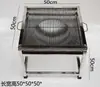 Parrilla BBQ para Exteriores Estufa de Barbacoa Doméstica Fogata de Carbón Mesa de Barbacoa Puesto Comercial Mesa Cuadrada de Acero Inoxidable para Barbacoa