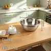 Bacia para lavar vegetais espessa de aço inoxidável 316, escorredor, bacia funda para sopa, bacia para bater ovos, bacia de cozinha multiuso